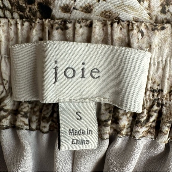 JOIE Women's size Small Ceylon Snakeskin-print Cropped Pants In Porcelain - Picture 8 of 11